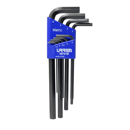 URREA Heavy-duty metric L-type hex key set 9Pc 4972MHD